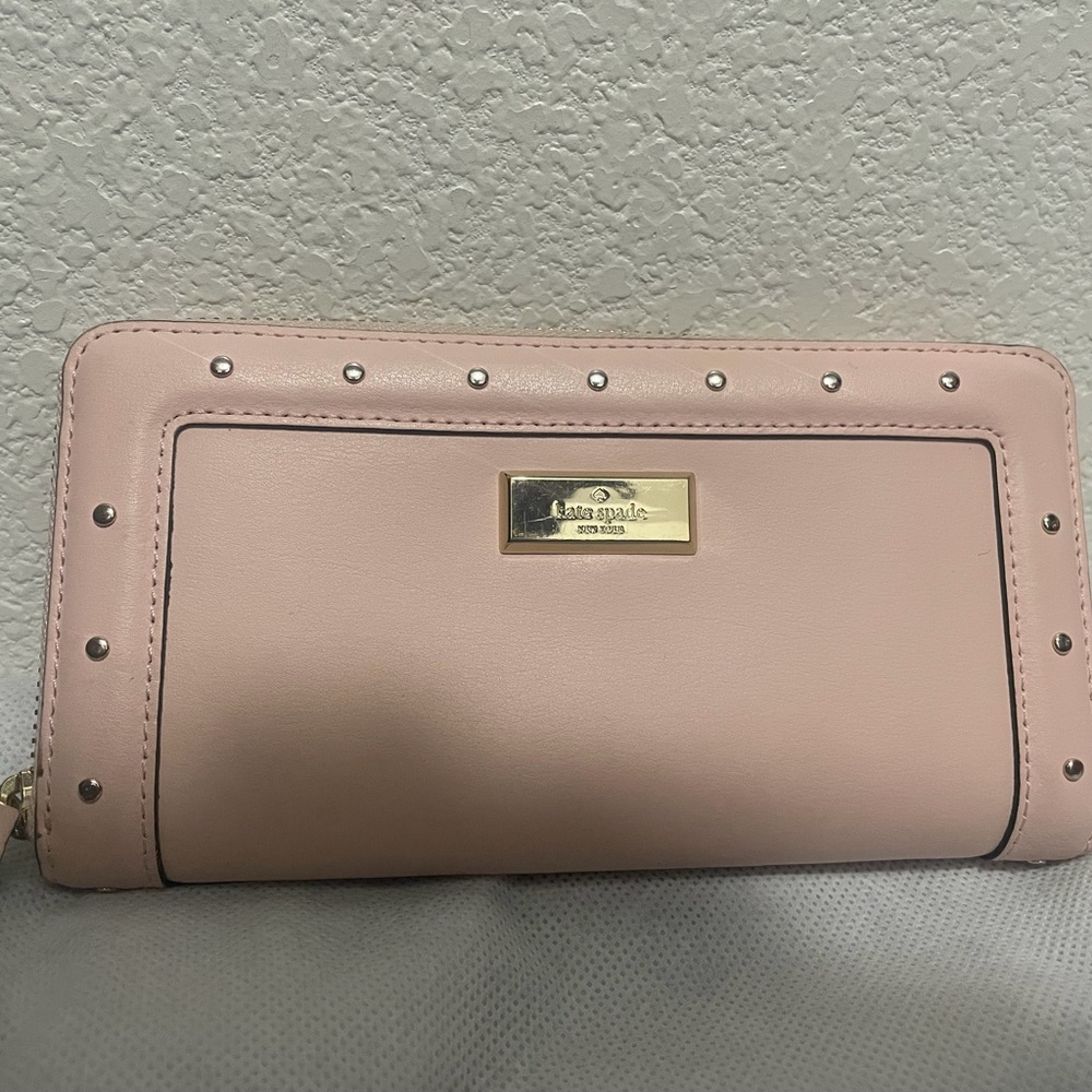 Kate Spade Blush Pink Studded Wallet